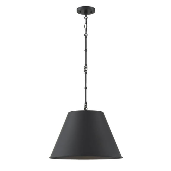 Savoy House 7-132-1-89 Alden 1 Light Black Pendant (12" W x 9"H)