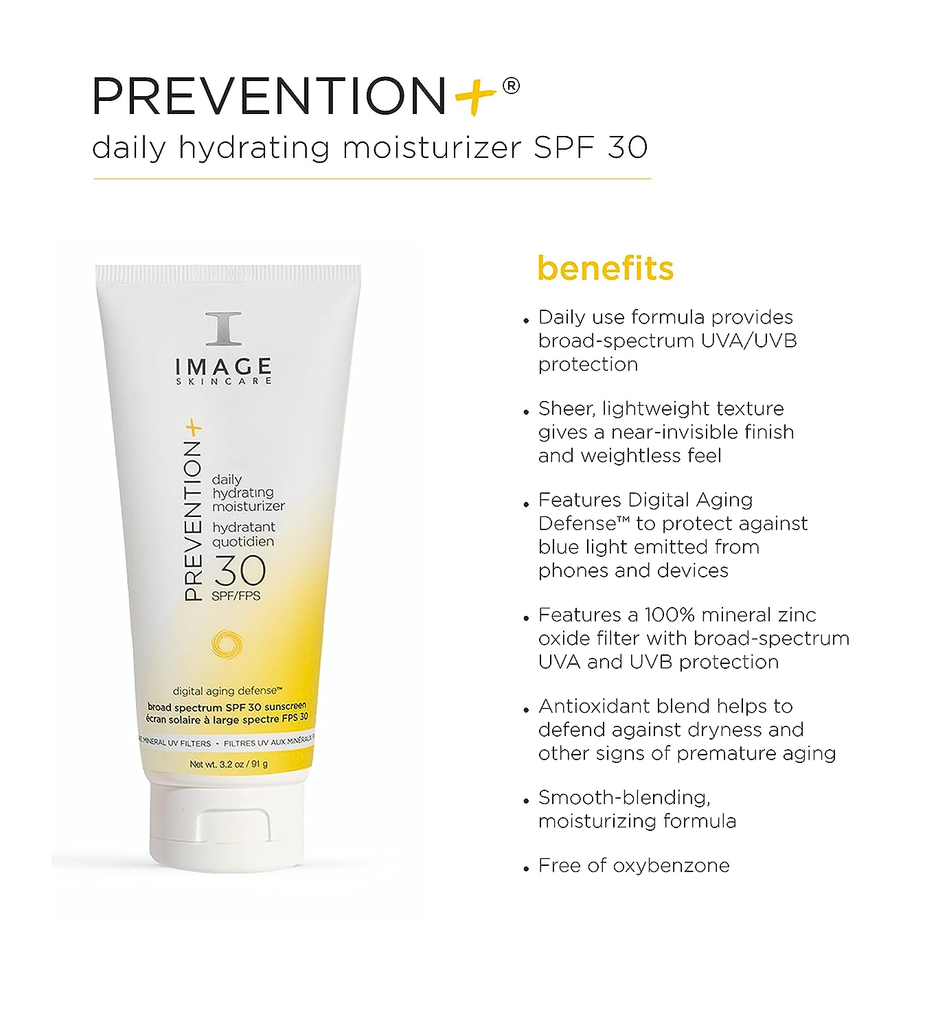 Image Skincare Prevention Daily Hydrating Moisturizer + Aging Defence Broad Spectrum SPF 30, 3.2 oz - image 9 of 9