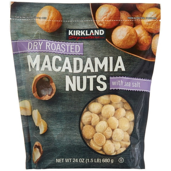 Kirkland Signature Dry Roasted Macadamia Nuts 24 Ounce