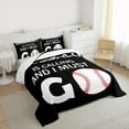 thumbnail image 3 of Castle Fairy Boys Girls Baseball Print 3 Pieces Queen Comforter Set,Ball Gamer Ultra Soft Bedding Sets,Sport Theme Bedding Comforter Set Breathable,Lightweight Room Decor,Reversible, 3 of 8