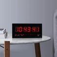 thumbnail image 4 of spellwife Large Digital Wall Clock LED 12/14H Wall Mounted Clock Home Study Room, 4 of 9