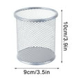 thumbnail image 5 of HBBKVI Pencil Holder, Round Metal Mesh Pen Holder for Home Office, Desk Organizer Makeup Brush Holder, 5 of 5
