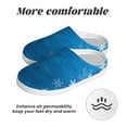 thumbnail image 6 of Daiia Blue Christmas Print Women’s Fuzzy Slippers Memory Foam Lightweight House Shoes Cozy Loafer Flannel House Shoes-35/36, 6 of 7