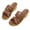 Brown, variant on Women's Sandals Summer Large Size Fish Mouth Thick Soled One-line Slippers Beach Wedge Sandals