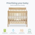 thumbnail image 2 of Dream On Me Aden 4-in-1 Convertible Mini Crib In Natural, Greenguard Gold Certified, 2 of 9