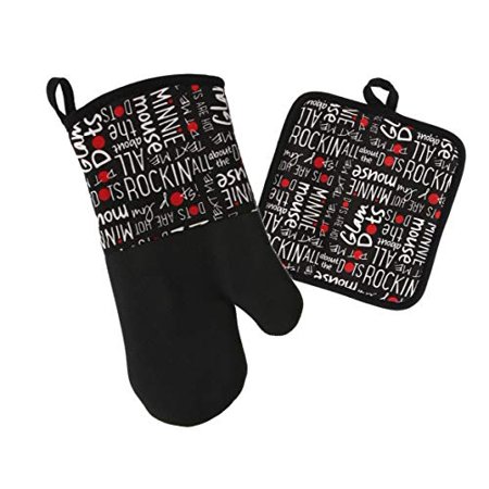 Disney Kitchen Oven Mitt/Glove and Square Potholder Set w ...