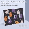 thumbnail image 3 of Yayeee Toggle Light Switch Wall Plate 3-Gang 6.37"x4.48" Decorative Outlet Cover, Orange Halloween Ghosts, 3 of 7