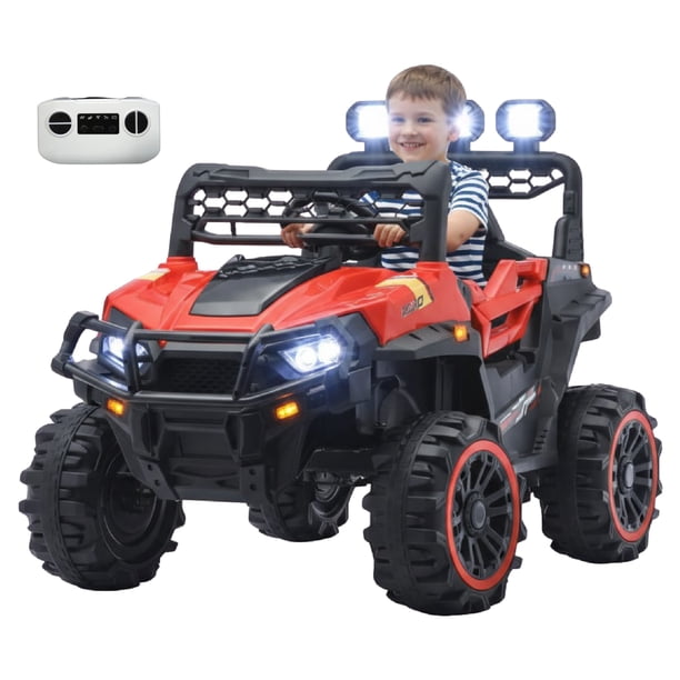 Buggy Eléctrico Infantil YEI Blaze rojo con 2 Motores, Control Parental, Luces LED, Música Bluetooth, Velocidad 5 km/h, Soporta 30 kg, Ideal para Exterior
