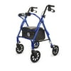 Access Product Pacific Blue Rolling Walker with a Seat, 1 ea