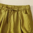 thumbnail image 4 of Summer Savings Clearance 2024! TAGOLD Womens Summer Pants,Fashion Women Wide Leg Pants Plus Size Splice Casual Elastic Waist Slim Beach Shorts, 4 of 4