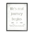 thumbnail image 3 of Stupell Industries Life's Journey Begins At Retirement Phrase Self-Care Quote Black Framed, 11 x 14, Design by Daphne Polselli, 3 of 5