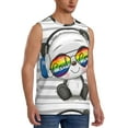 thumbnail image 2 of Balery Panda with Sun glasses Men's Sleeveless Muscle Shirts Workout Tank Top, Moisture Wicking, Odor Protection-Large, 2 of 8