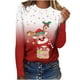 thumbnail image 1 of Camisas Navideñas Para Mujer Tops de Manga Larga Jersey de Cuello Redondo Informal Con Estampado de Ciervos en 3D Odeerbi  ODB199724, 1 of 5
