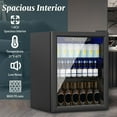 thumbnail image 3 of Dimedeal 1.6 Cu.Ft Mini Beverage Refrigerator, 70 Cans Mini Fridge with Glass Door, Small Cooler for Office Bedroom Home Bar, Black, 3 of 7