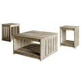 thumbnail image 4 of Home Design Nashua 3-Piece Coffee Table Set with Rectangular Coffee Table and 2 Matching End Tables, Modern Open Shelf Design for Living Room, Antique Gray, 4 of 7