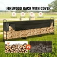 thumbnail image 2 of VEVOR 12.7 ft Outdoor Firewood Rack with Cover Firewood Holder 152"x14.2"x46.1", 2 of 9