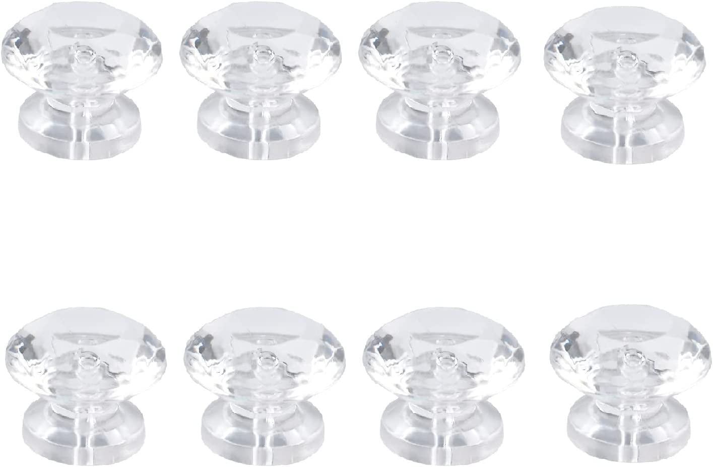Mini Acrylic Pull Knobs, 8pcs DiamondShaped Self Stick Knobs No