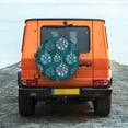 thumbnail image 6 of Goofa whiter Snowflake balloons Pattern Universal Tire Cover for Jeep, SUV, Truck, and Trailer – Waterproof, UV-Resistant,Easy to Install, Fits 14"-17" Tires-17 inch, 6 of 6
