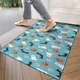 thumbnail image 4 of Blue Halloween Ghosts Pumpkins Skulls and Bats Door Rugs,Washable Non Slip Door Mats Indoor,Decorative Door Mats,Entry Mat Indoor for Entrance,Bedroom,Kitchen,Bathroom,17"x30", 4 of 6