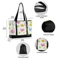 thumbnail image 2 of FORMRS Canvas Laptop Tote Bag for Women with 15.6" Computer Compartments Shoulder Handbag, Colorful Easter Eggs, 2 of 7