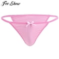thumbnail image 2 of Hot Men Sexy Lingerie Underwear Sissy Panties Elastic Waistband Tanga Bikini Briefs Underwear Exotic Underpants with BowknotXL Gong Bohan LED, 2 of 2