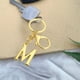 thumbnail image 1 of 1Pcs Metal Material Keychain Gold Letters A To Z Keychain First Letter Pendant With Keychain Bag Pendant Christmas Gift, 1 of 6