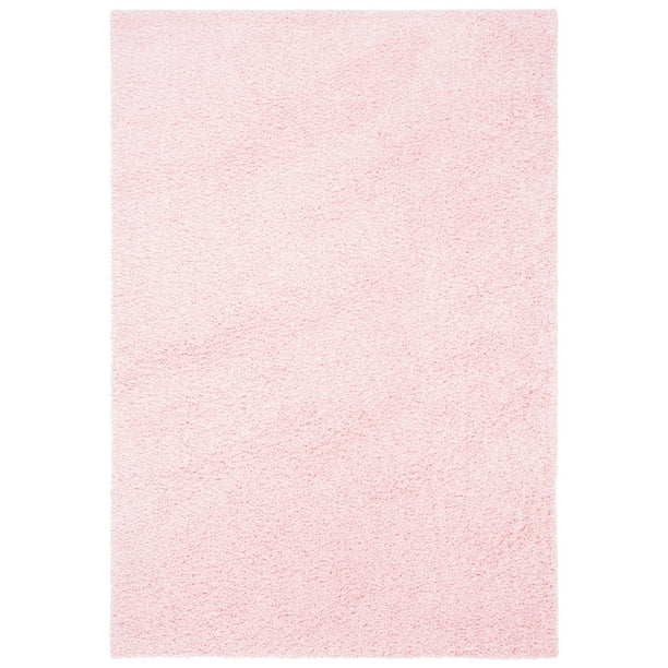 SAFAVIEH Primo Mason Solid Plush Shag Area Rug, Light Pink, 4' x 6