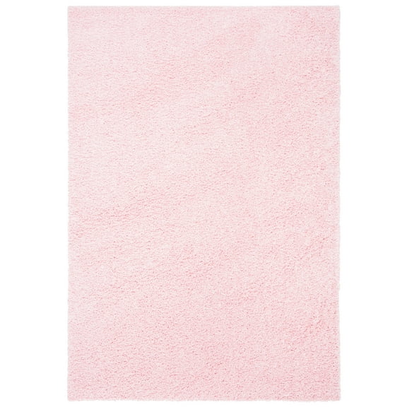 SAFAVIEH Primo Mason Solid Plush Shag Area Rug, Light Pink, 4' x 6'