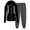 Black, variant on Lilgiuy Women's 2 Piece Tracksuit Outfits Long Sleeve Zip Up Sweatshirt Drawstring Sweatpants Leisure Set with Pockets Daily Casual Wear