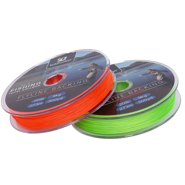Kylebooker Fly Line Backing Line 20/30lb 100/300Yards Orange Green Braided Fly Fishing Line, Size: 20 lbs