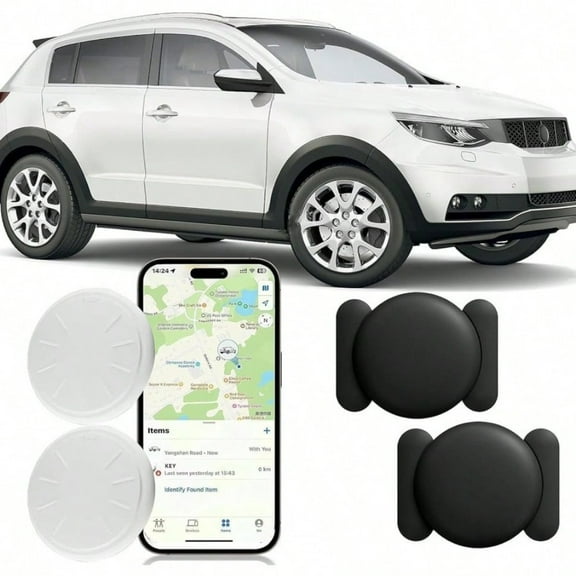 2-Pack Apple Find My GPS Tracker - No Monthly Fee, Magnetic Hidden Car Locator