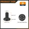 thumbnail image 2 of 50Pack M4-0.7 x 8mm Flat Round Head Machine Screws, Phillips Drive Fastener, 2 of 7