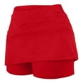 thumbnail image 4 of RYRJJ Tennis Skorts Skirts for Women Golf Athletic Activewear Skorts Mini Summer Workout Running Short with Pockets(Red,XXL), 4 of 6