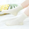 thumbnail image 7 of 5 Pairs Toddler Cotton Socks Baby Thin Summer White Mesh Crew Ankle Dress Sock for Girls Boys kids, 7 of 7