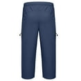 thumbnail image 3 of Little Donkey Andy Men's Ultra-Stretch Quick Dry 3/4 Pants Capri Shorts Drawstring Lightweight Hiking Travel Casual Vallarta Blue XL, 3 of 7