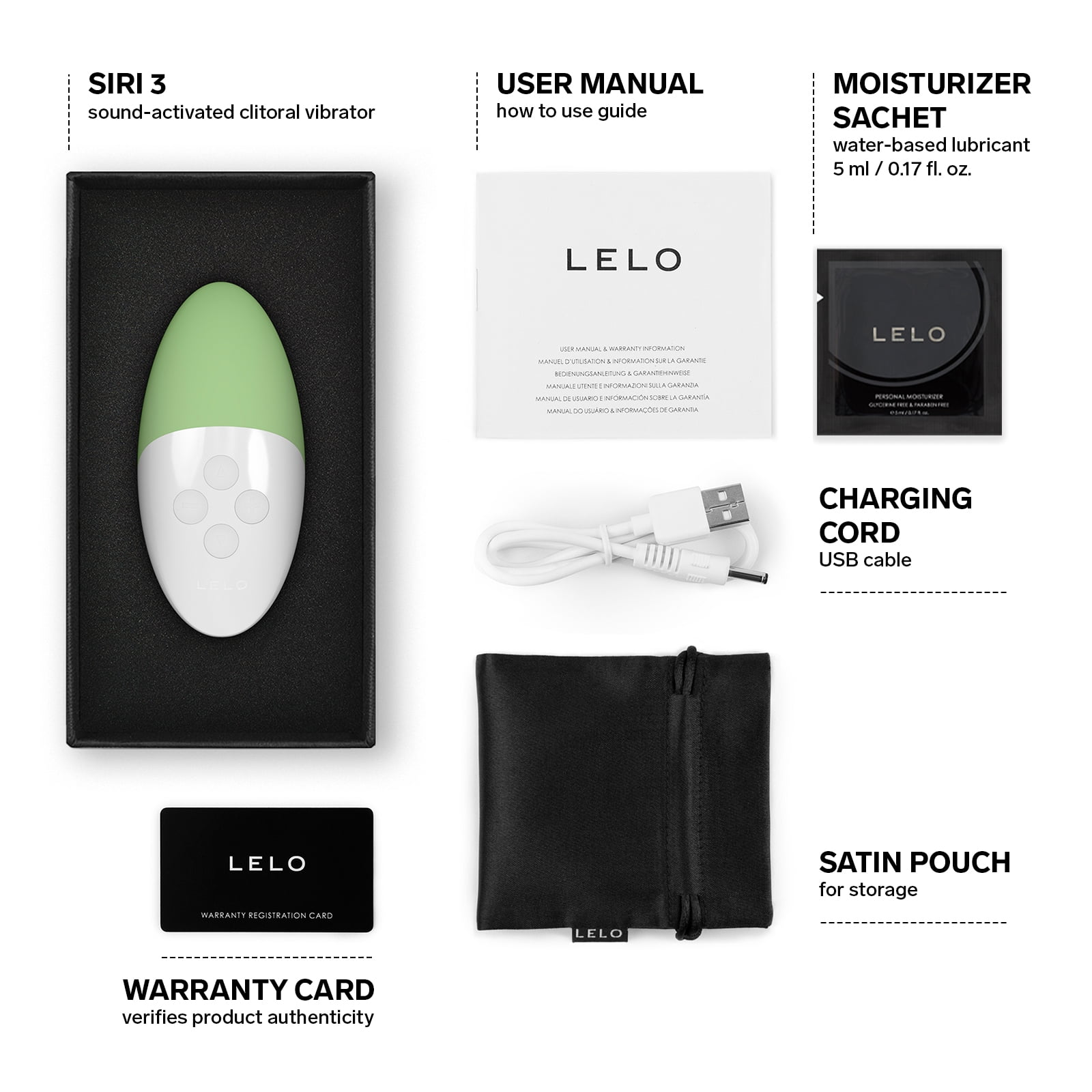 LELO SIRI 3 Sound Activated Vibrator For Women With 8 Pleasure Settings,  Calm Lavender
