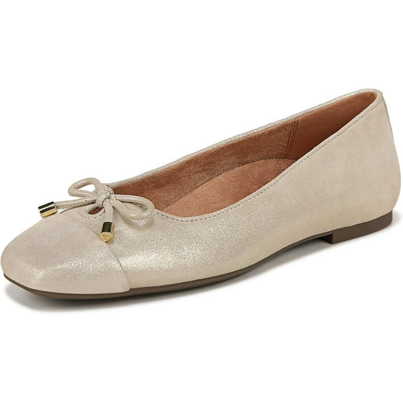 Vionic Women's Klara Ballet Flat Gold Metallic Leather 9M