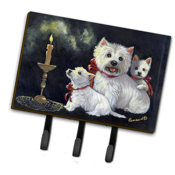 6 x 2 x 9 in. Westie Westies Aglow Leash or Key Holder