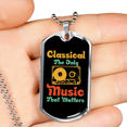 thumbnail image 2 of Collier de Musicien Collier de Musique Classique en Acier Inoxydable Ou en or 18 Carats Chien Tag 24" Chaîne, 2 of 8
