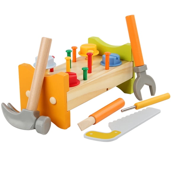 Miangastore Wooden Hammer Toy for Playing Safe and Durable with Assorted Color 1 Set