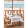 thumbnail image 2 of Outdoor Tablecloth with Umbrella Hole for Patio/Picnic/Party/Camping, Pink Striped Waterproof Table Cloth Rectangle Table Cover Washable, Farmhouse Thin Vertical Stripes Modern (60"x 84"), 2 of 9