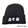thumbnail image 7 of Halloween Knitted Hat Ghost Embroidered Hat Luminous Warm Cap Holiday Party Headgear for Halloween Decoration Accessories, 7 of 7