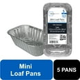 thumbnail image 3 of (9 pack) Mainstays Aluminum Mini Loaf Pans, 5 Count Disposable for Easy Cleaning, 3 of 9
