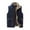 Blue, variant on Men's Outdoor Stand Collar Fleece Jacket Vest Casual Padded Vest CoatsMen's Casual Fleece Vest Zipoer Pocket Sleeveless Hood Stand Collar Solid Tops Jacket