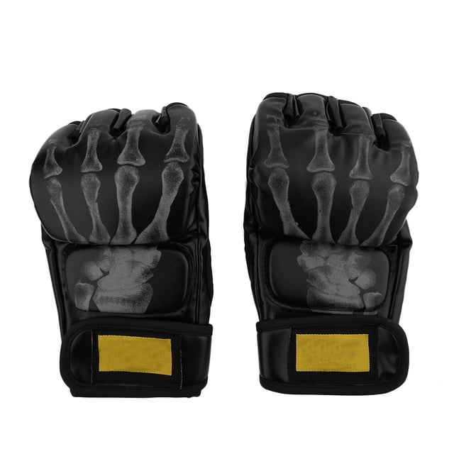 Vendas de mano, guantes de combate de boxeo con medio dedo, guantes de MMA de grado profesional