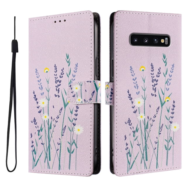 FOXDOCK Funda Tipo Cartera para Samsung Galaxy S10 Plus con Soporte y Correa – Diseño de Patrones Lindos