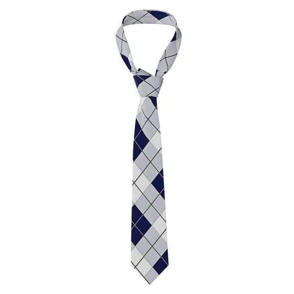 Men's Tie, Checkered Texture Floral Printed Tie Fashionable Wedding Party Best Man Suit Tie Work Tie Male Birthday Gift