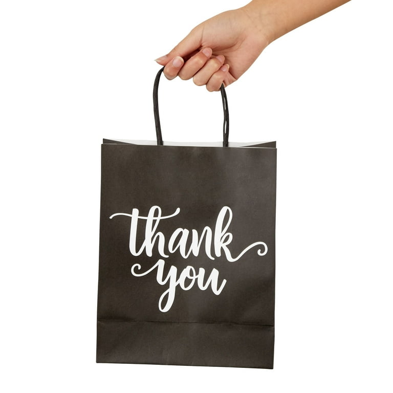 Thank You Gift Bags 50 Pack 8 X 4 X 10 Small Paper Bags with