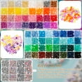 thumbnail image 6 of Wekvgz 1977pcs Clay Pony Beads Kit Set Bulk Making 64 Colors 9mm Plastic Letter Elastic String DIY For Bracelet Jewelry Birthday Crafts Gift for Girls, 6 of 12