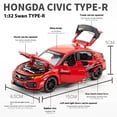 thumbnail image 3 of 1 32 Honda Civic Type-R Super Modified Sport Car Alloy Metal Diecast Model Car Computer Desktop Ornaments Toys for Children, 3 of 6